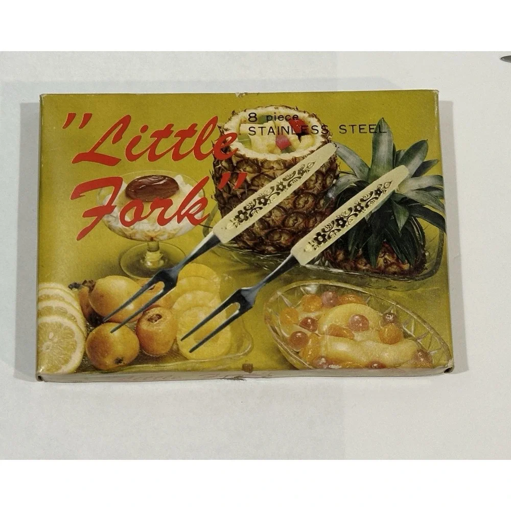 Vintage Little Forks TWO 8-Piece‎ Set Stainless Steel, Made in Japan, MCM
